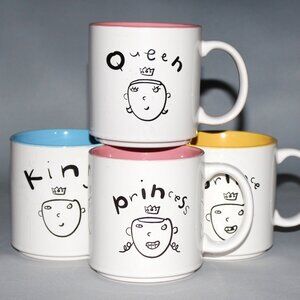 Queen Princess King Prince Mugs | Wendy Tancock Design